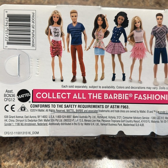 Mattel 2014 Barbie Fashionistas Be Your Self Doll Blonde Hair Blue Eyes - Picture 6 of 10